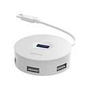 Hub Baseus CAHUB-G02 (3x USB 2.0; 1x USB 3.0; WH/Stockite color)