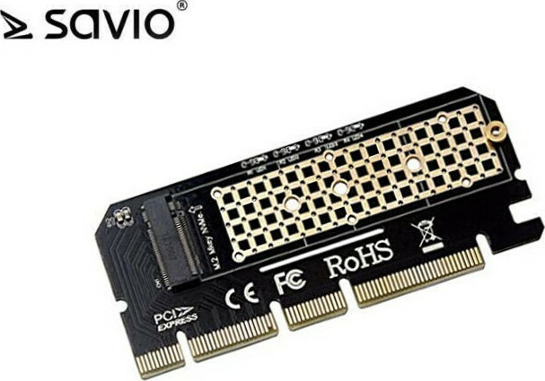 Expansion card, adapter M.2 NVMe M-Key PCI-E Savio AK-41