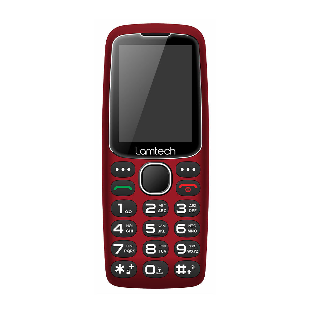 Lamtech Tiny L II Dual SIM Κινητό με Μεγάλα Κουμπιά Κόκκινο