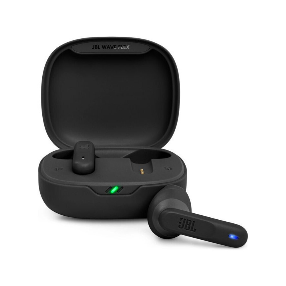 JBL Wave Flex Earbud Bluetooth Handsfree Ακουστικά με Θήκη Φόρτισης Μαύρα