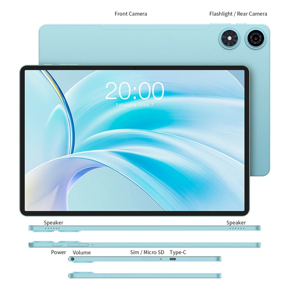 TECLAST tablet P50 2025, 11", 8/128GB, 4G, Android 15, 7000mAh, μπλε