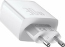 Baseus Φορτιστής Χωρίς Καλώδιο με 2 Θύρες USB-A και Θύρα USB-C 30W Power Delivery Λευκός (Compact 2U+C)
