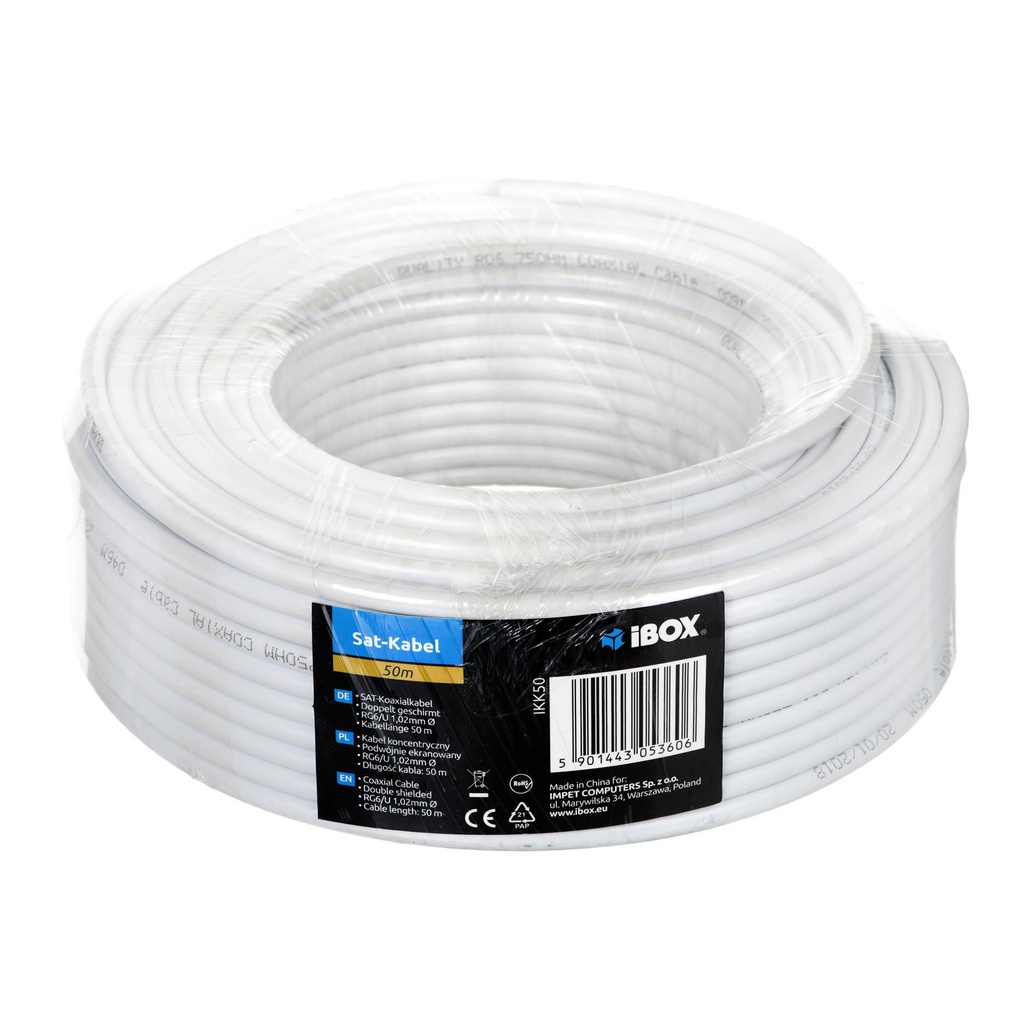 I-BOX Concentric Cable IKK50 50m White