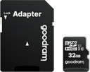GOODRAM microSDHC 32GB Class 10 UHS-I + SD Adapter