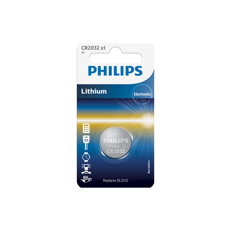 Philips Electronics Lithium Μπαταρία Ρολογιών CR2032 3V 1τμχ