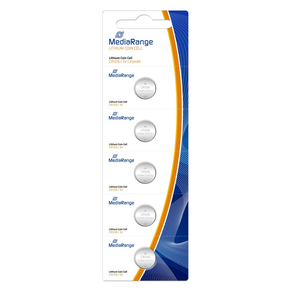 MediaRange Lithium Coin Cell CR1216 / 3V / 25mAh
