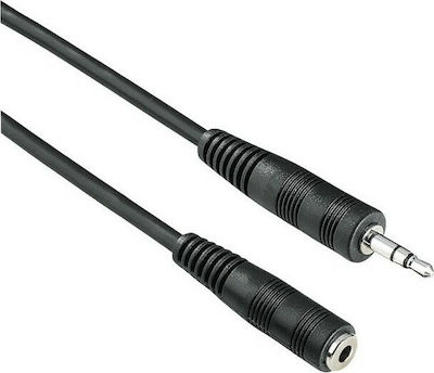 GOOBAY προέκταση καλωδίου ήχου 3.5mm 50090, 3 pin stereo, 5m, μαύρο