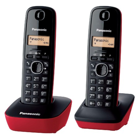 Panasonic KX-TG1612 Ασύρματο Τηλέφωνο Duo Μαύρο