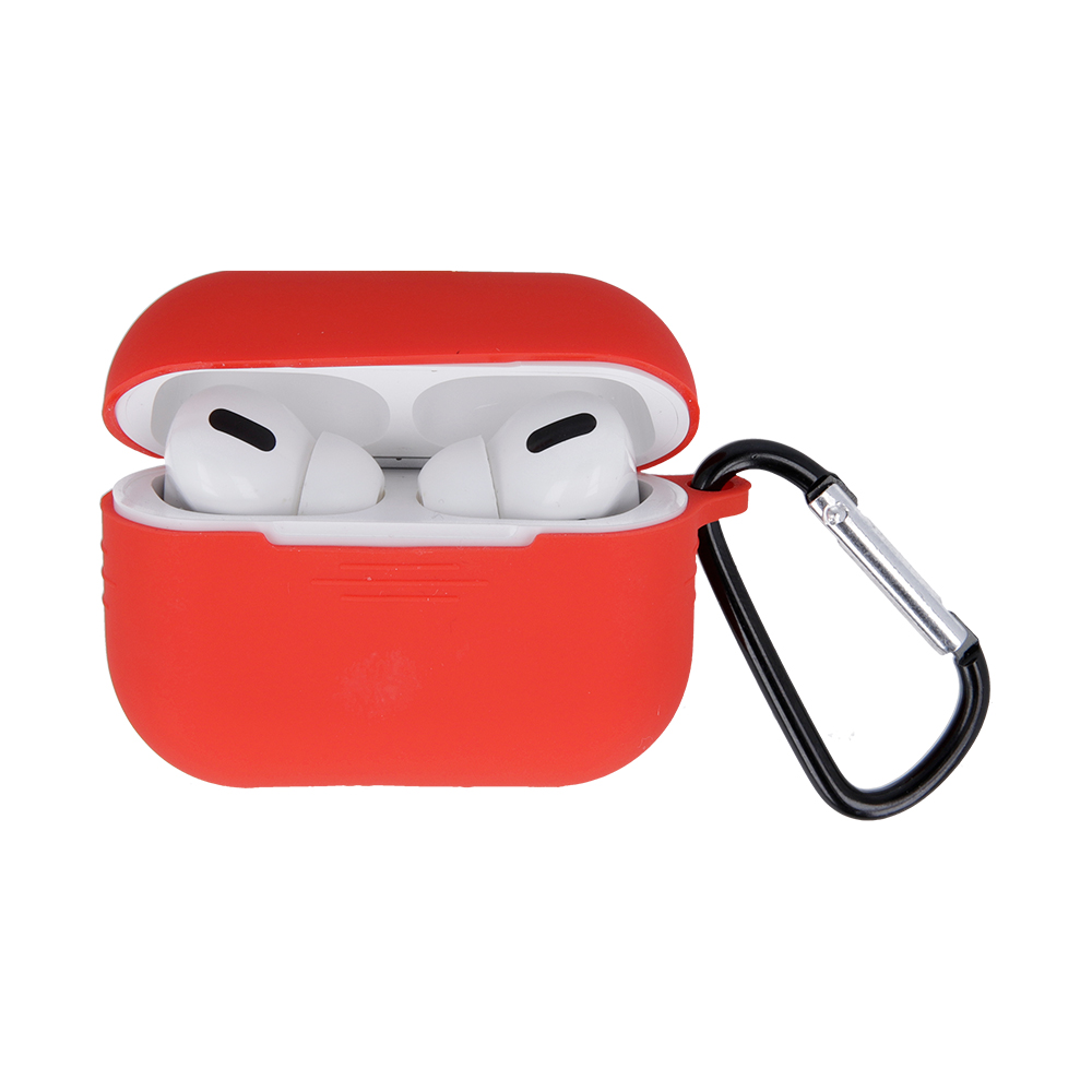 Oem Θήκη Σιλικόνης Με Γάντζο Για Apple AirPods 4 Κόκκινο