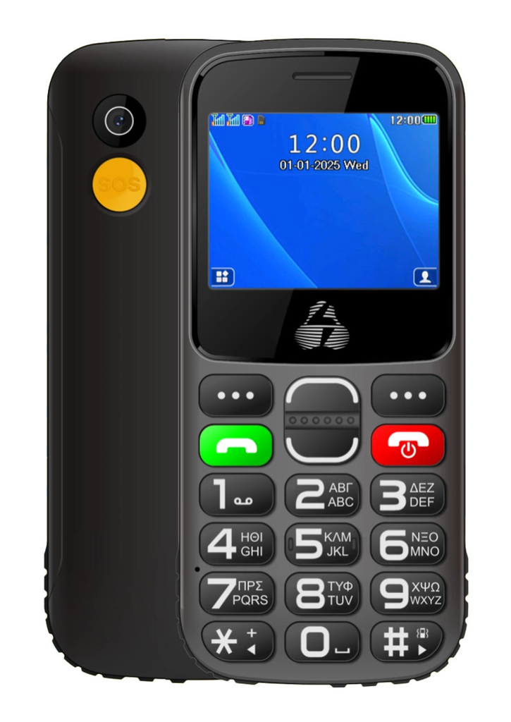 POWERTECH κινητό τηλέφωνο Sentry Eco II, 2.31&quot;, dual SIM, με κάμερα, μαύρο