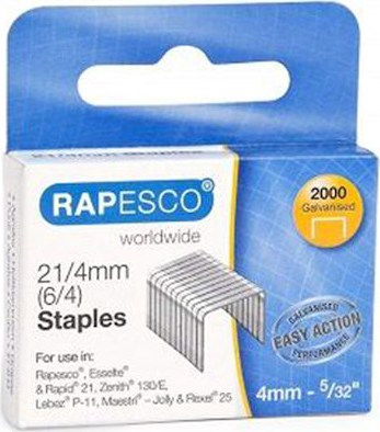 ΣΥΡΜΑΤΑΚΙΑ ΣΥΡΡΑΠΤΙΚΟΥ RAPESCO 21/4mm 2000τεμ. No.64