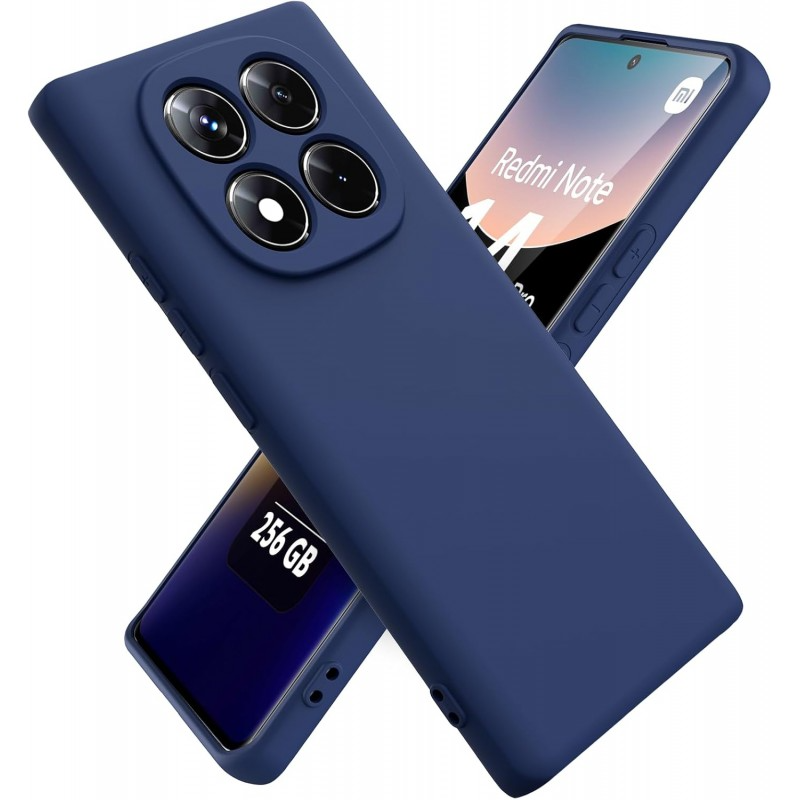 Θήκη Σιλικόνης Xiaomi Redmi Note 14 Pro 5G Σκούρο Μπλέ