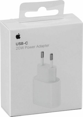 Apple Φορτιστής Χωρίς Καλώδιο με Θύρα USB-C 20W Λευκός  (MUVV3ZM/A)