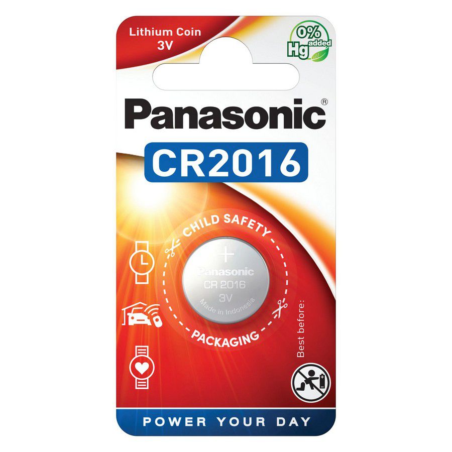PANASONIC Lithium Power CR2016 μπαταρία ρολογιών 3V 1 τμχ