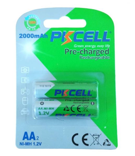 Pkcell Επαναφορτιζόμενη RTU AA2000-2B (2τμχ)
