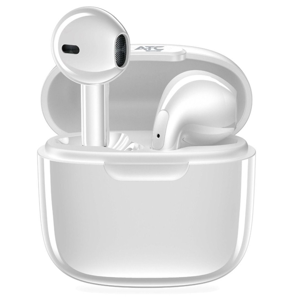ATC-25 TWS Bluetooth Handsfree In-Ear Ακουστικά με Θήκη Φόρτισης Λευκά