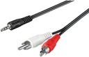 ATC Καλώδιο 3.5mm male - 3.5mm male Μαύρο 2.5m