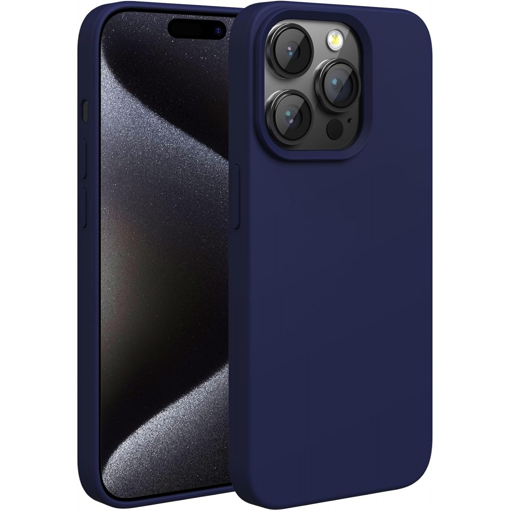 Θήκη Σιλικόνης Matt 1,5 mm Για Apple iPhone 16 Pro 5G 6,3" Σκούρο - Μπλε