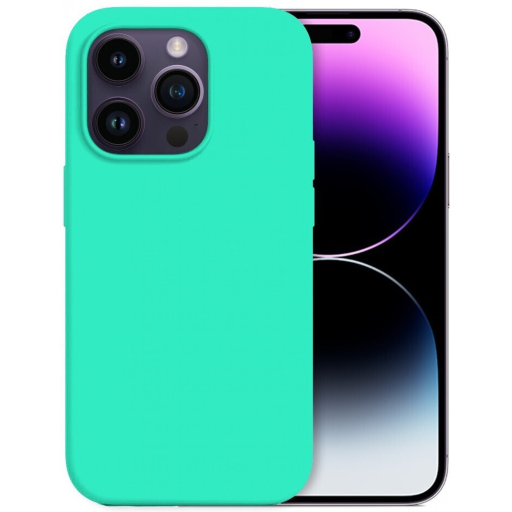 Oem Θήκη Σιλικόνης Matt 1,5 mm Για Apple iPhone 15 Pro Max 5G 6,7" Τιρκουάζ