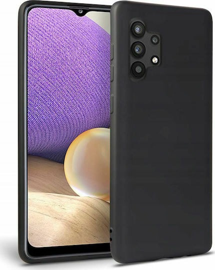 Back Cover Σιλικόνης Samsung Galaxy A32 4G Μαύρη