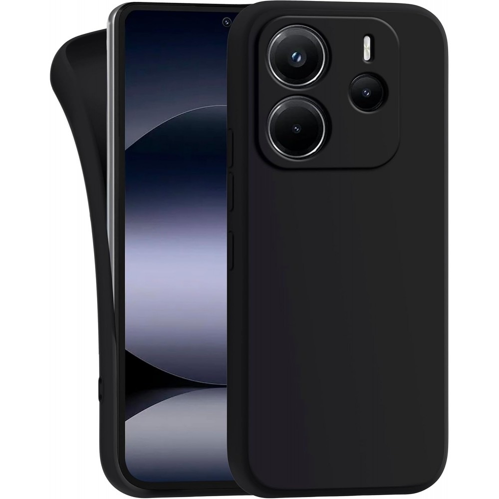 Θήκη Σιλικόνης για Xiaomi Redmi Note 14 5G Μαύρο