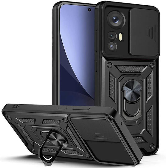 Θήκη Armor Slide Cover Case για Xiaomi 12 Pro Black (BULK)