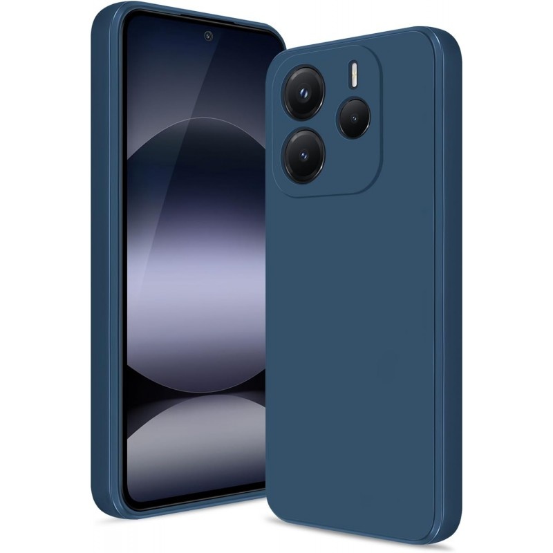 Θήκη Σιλικόνης Matt για Xiaomi Redmi Note 14 4G  Μπλε