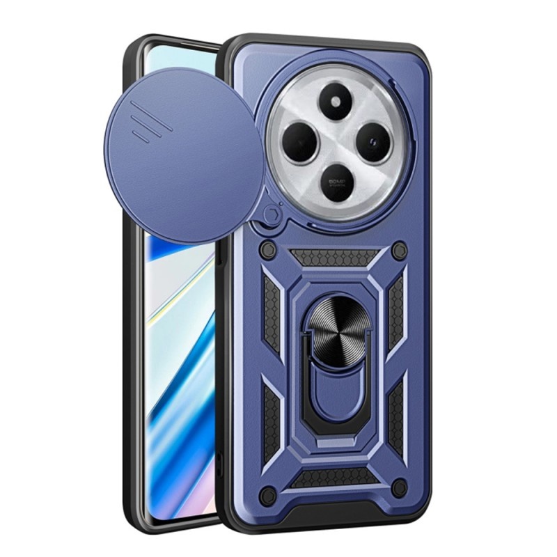 Θήκη Armor Με Ring Stand TPU Case Με Προστασία Καρέρας Για Xiaomi Redmi 14C Μπλε