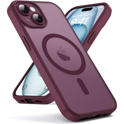 Θήκη Back Cover Electro Magsafe Ημιδιαφανή Για Apple iPhone 14 6.1" Μπορντό