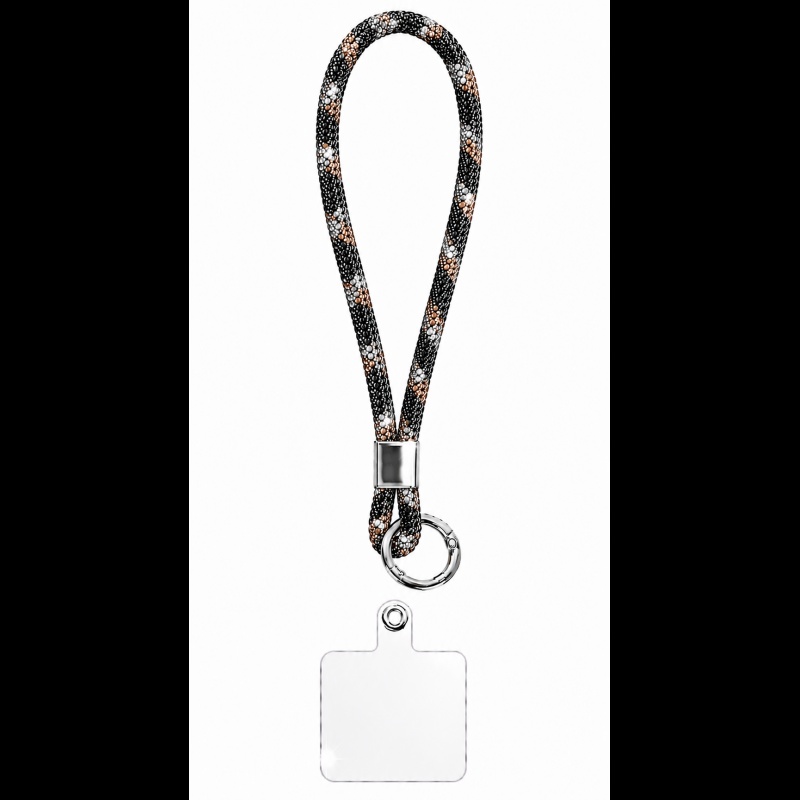 Luxury Crystal Wrist Strap Keychain Holder για Κινητό &amp; Κλειδιά Πολύχρωμο