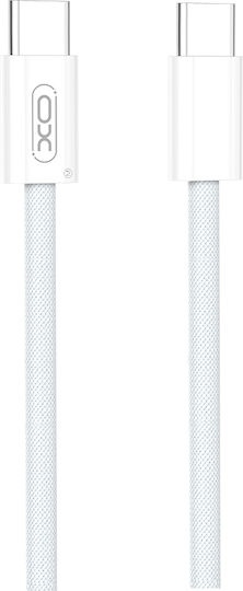 XO Pd USB 2.0 Cable USB-C male - USB-C 60W PD Λευκό 1m NB-Q260A