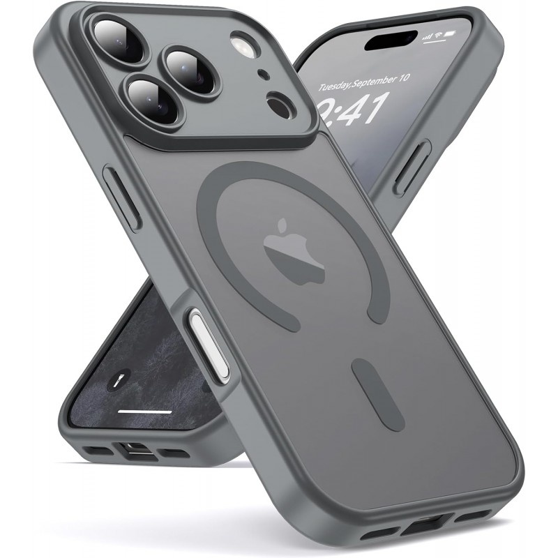 Θήκη Back Cover Electro Magsafe Ημιδιαφανή Για Apple iPhone 17 Pro Max 5G 6,9" Γκρι (Κλειστή Κάμερα)