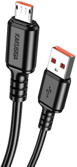 Kakusiga Regular USB 2.0 to micro USB Cable Μαύρο 1m KSC-982-M-BK 1τμχ