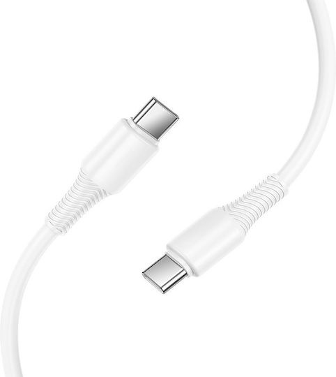 USB 2.0 Cable USB-C male - USB-C 60W Λευκό 1m