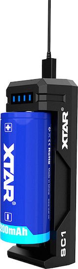 BXTAR SC1 USB Φορτιστής Μπαταριών Li-ion Μεγέθους 18650/26650/14500