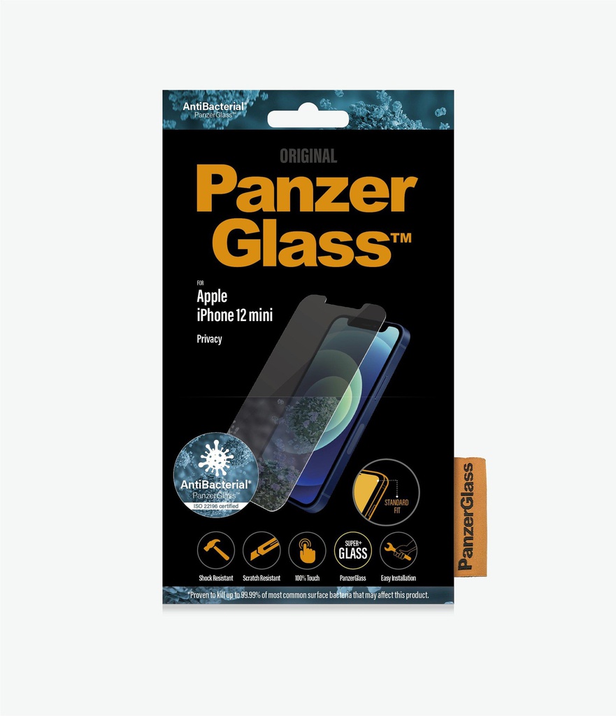 PanzerGlass Apple iPhone 12 mini Standard Fit Privacy Anti-Bacterial