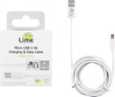 LIME MICRO USB DEVICES LONG USB 2.4A ΦΟΡΤΙΣΗΣ-DATA 2m LUM02 WHITE