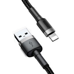 Cable Lightning USB Baseus Cafule 1.5A 2m (gray and black)