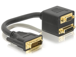 [5908214357178] 4world Adapter DVI-I male to DVI-I and VGA female