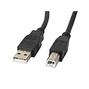 [5901969413502] Lanberg CA-USBA-11CC-0030-BK USB cable 3 m 2.0 USB B Black