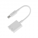 [8435606706445] Adapter One Plus NB1248, Type-C to 3,5mm + Type-C F, 0.15m, White - 40165