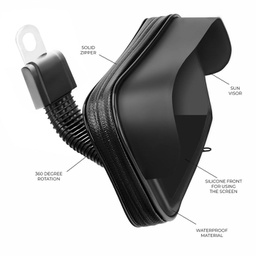 [5903396055256] Moto / scooter holder waterproof with zip and hood 5,5&quot; - 6,3''