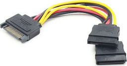[8716309086394] Cablexpert 15 Pin Sata male - 15 Pin Sata female Cable 0.15m (CC-SATAM2F-01)