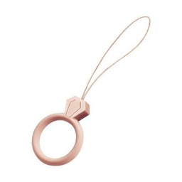 [9111201936836] SILICONE PHONE RING DIAMOND LIGHT PINK