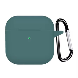 Oem Θήκη Σιλικόνης Με Γάντζο Για Apple AirPods 4 Πράσινο
