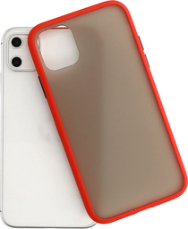 [4598100000007] Θήκη Σιλικόνης Apple iPhone 12 Pro Max Κόκκινη &amp; Μαύρο