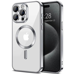 [4598100000007] Θήκη Σιλικόνης Apple iPhone 13 Pro Διάφανη-Chrome Magsafe