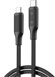 [6920680855049] XO NB-Q265B PD 60W Type-C σε Type-C Μινιμαλιστικό Καλώδιο Μαύρο