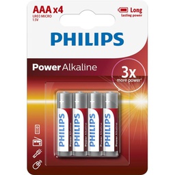 [8712581549824] PHILIPS LR03 AAA, POWER ALKALINE BATTERY Blister 4 τεμ