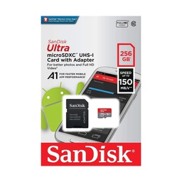 [619659200565] Sandisk Ultra microSDXC 256GB Class 10 U1 A1 UHS-I με αντάπτορα 150MB/s